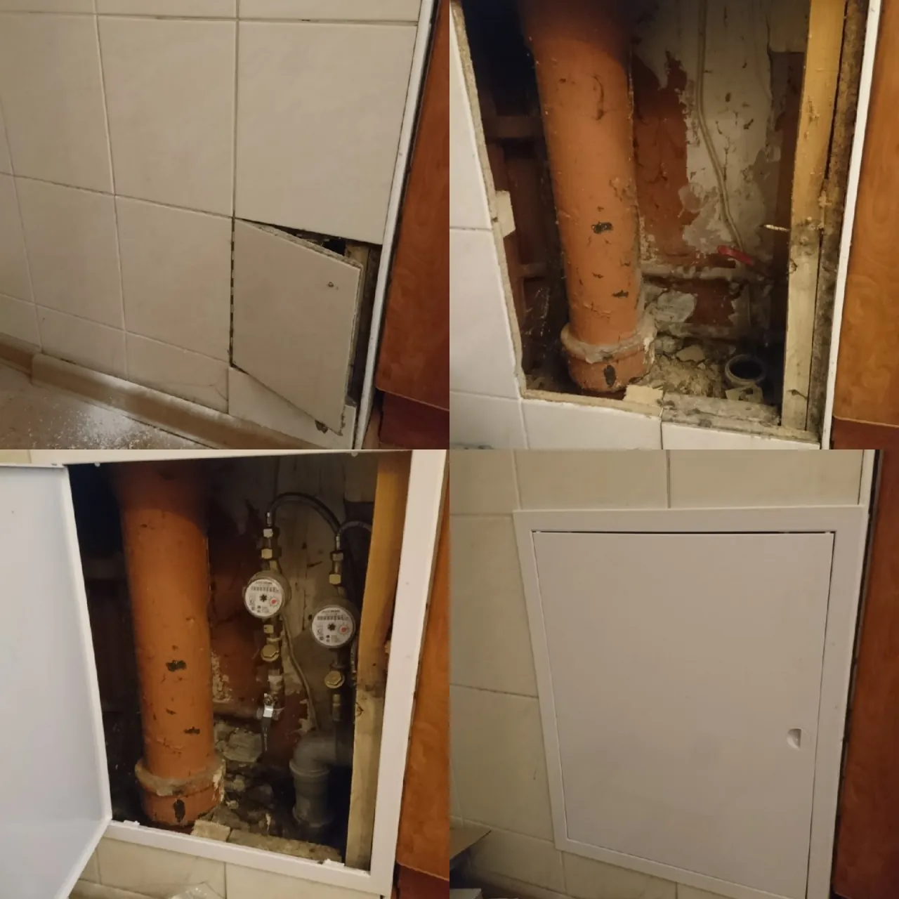 Замена доступа к стояку и установка счётчиков
